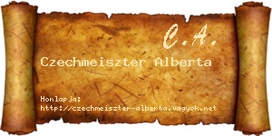 Czechmeiszter Alberta névjegykártya